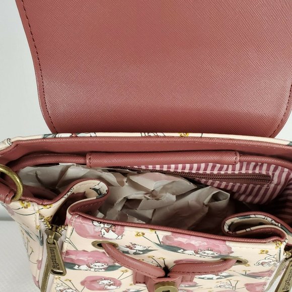 Loungefly Disney Aristocats Convertible Backpack Bonjour Marie Purse Wallet Set - Picture 4 of 9